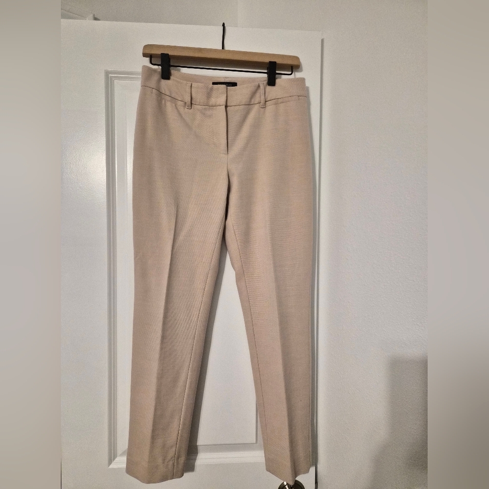 White House Black Market Beige Cropped Dress Pants